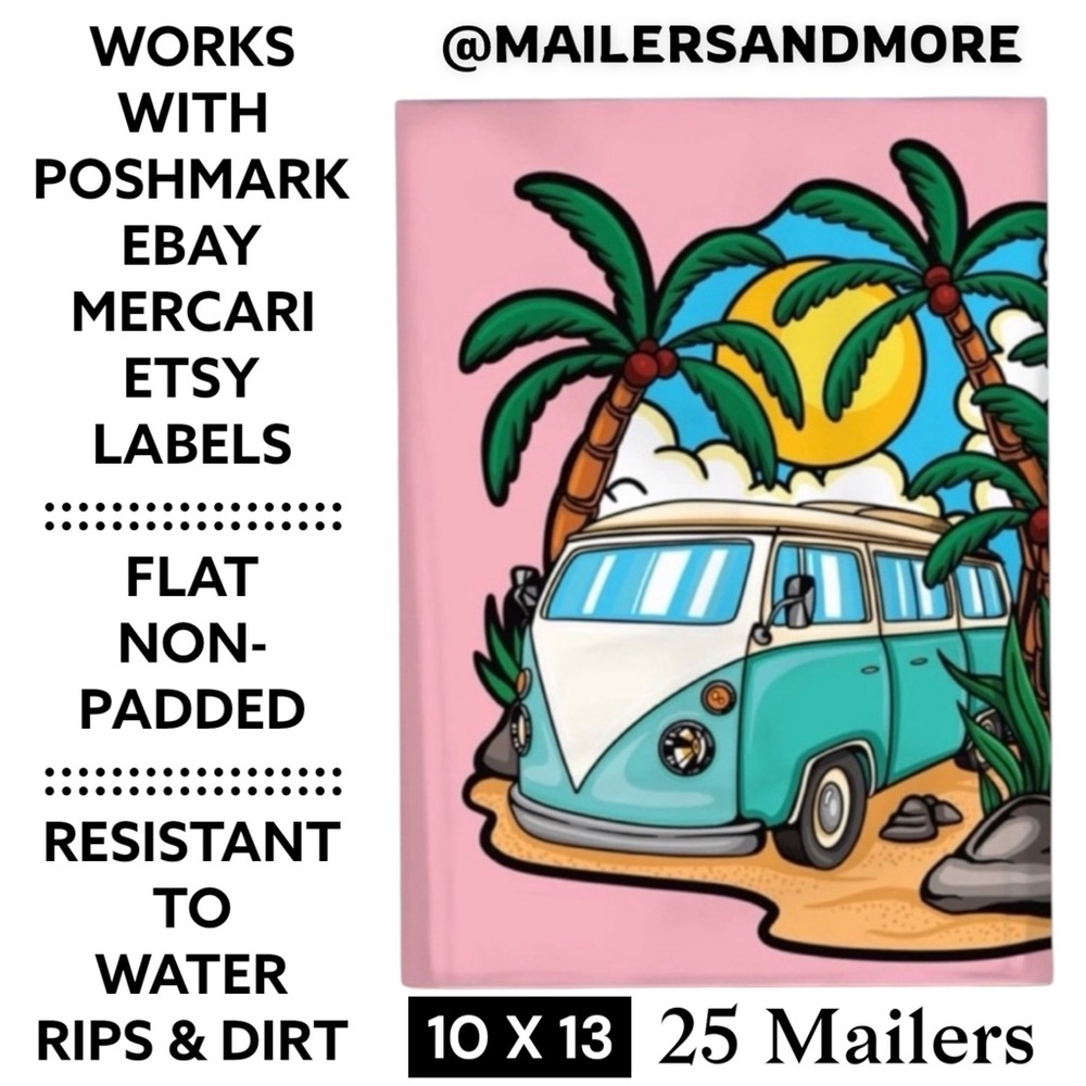 LAST ONE ☝🏻 25 10X13 Poly Mailers Summer Days, Shipping Envelopes PRICE IS FIRM - Picture 2 of 12